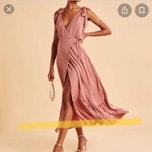 Abercrombie and Fitch sweet satin wrap dress